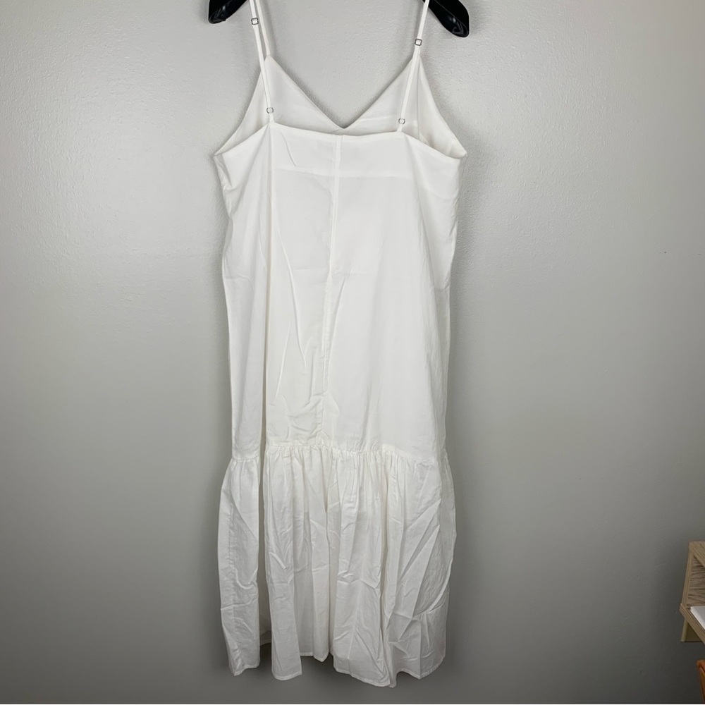 NWT Deluc Stephanie ruffle tiered midi dress 100% cotton white size small - Picture 3 of 7